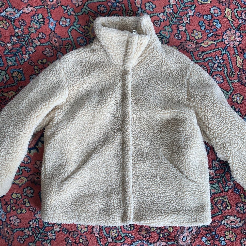 H&M Sherpa Jacket Sz. L Beige